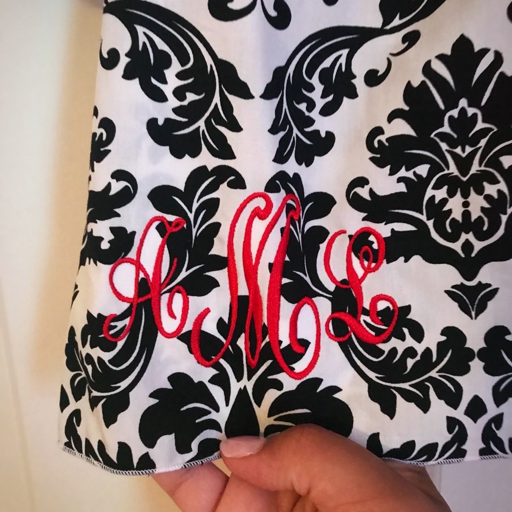 Tunic style monogrammed dress